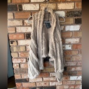 Revolve Elliatt Wander Cozy  Rabbit Fur Sweater Vest NWT